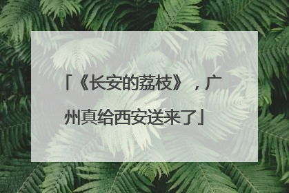 《长安的荔枝》，广州真给西安送来了