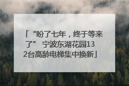 “盼了七年，终于等来了” 宁波东湖花园132台高龄电梯集中换新