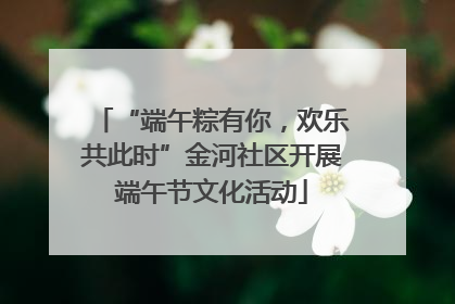 “端午粽有你，欢乐共此时”金河社区开展端午节文化活动
