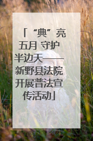 “典”亮五月 守护半边天——新野县法院开展普法宣传活动