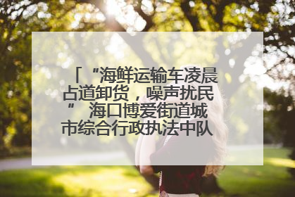 “海鲜运输车凌晨占道卸货,噪声扰民” 海口博爱街道城市综合行政执法中队:将联合交警加强长堤路一带巡逻