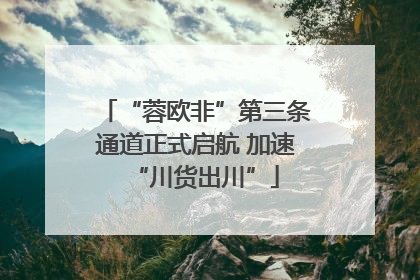 “蓉欧非”第三条通道正式启航 加速“川货出川”