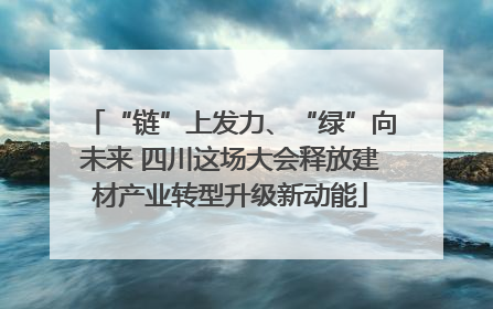 “链”上发力、“绿”向未来 四川这场大会释放建材产业转型升级新动能