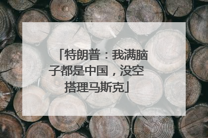 特朗普：我满脑子都是中国，没空搭理马斯克