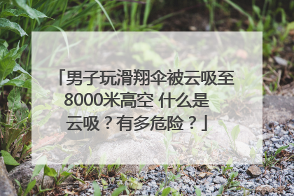 男子玩滑翔伞被云吸至8000米高空 什么是云吸？有多危险？