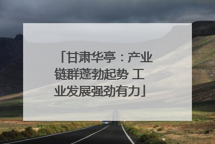 甘肃华亭：产业链群蓬勃起势 工业发展强劲有力