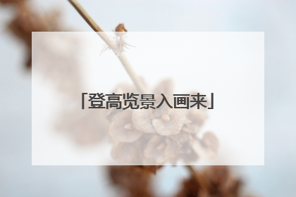 登高览景入画来