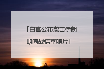 白宫公布袭击伊朗期间战情室照片