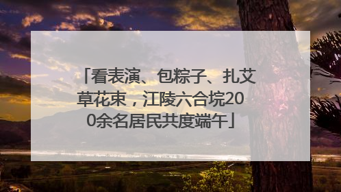 看表演、包粽子、扎艾草花束，江陵六合垸200余名居民共度端午