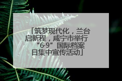 筑梦现代化，兰台启新程，咸宁市举行“6·9”国际档案日集中宣传活动