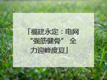 福建永定：电网“强筋健骨” 全力迎峰度夏