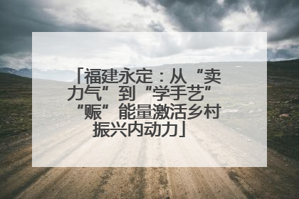 福建永定：从“卖力气”到“学手艺”“赈”能量激活乡村振兴内动力