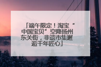 端午限定！淘宝“中国宝贝”空降扬州东关街，非遗市集邂逅千年匠心