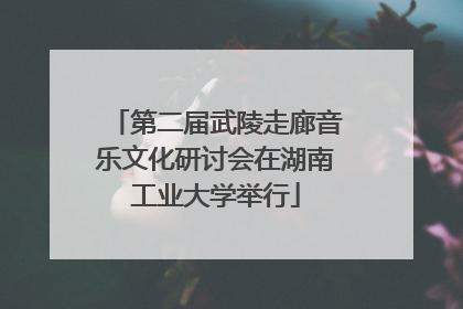 第二届武陵走廊音乐文化研讨会在湖南工业大学举行