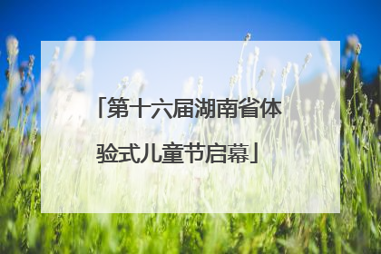 第十六届湖南省体验式儿童节启幕