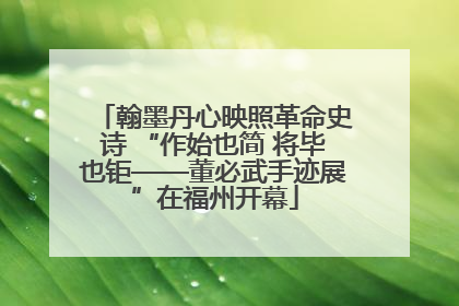 翰墨丹心映照革命史诗 “作始也简 将毕也钜——董必武手迹展”在福州开幕
