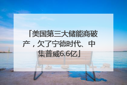 美国第三大储能商破产，欠了宁德时代、中集普威6.6亿