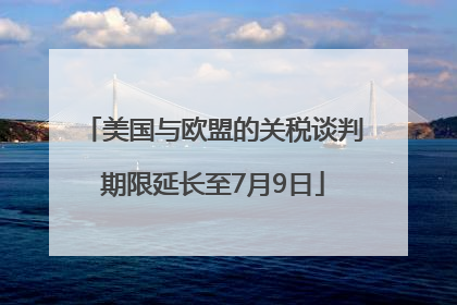 美国与欧盟的关税谈判期限延长至7月9日