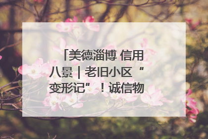 美德淄博 信用八景｜老旧小区“变形记”！诚信物业焐热居民心窝