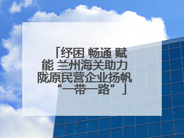 纾困 畅通 赋能 兰州海关助力陇原民营企业扬帆“一带一路”