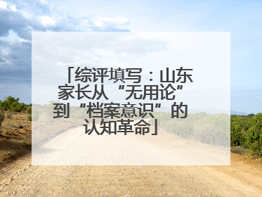 综评填写：山东家长从“无用论”到“档案意识”的认知革命