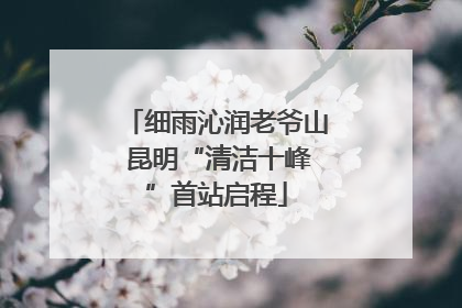 细雨沁润老爷山 昆明“清洁十峰”首站启程