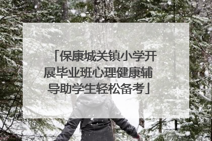 保康城关镇小学开展毕业班心理健康辅导助学生轻松备考