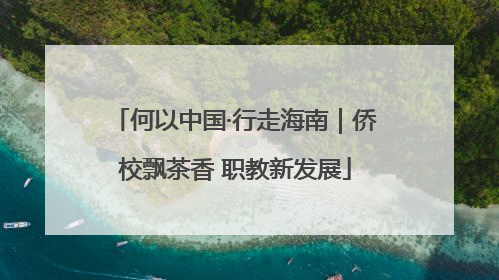 何以中国·行走海南｜侨校飘茶香 职教新发展