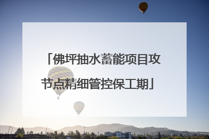 佛坪抽水蓄能项目攻节点精细管控保工期