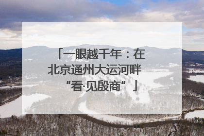 一眼越千年：在北京通州大运河畔“看·见殷商”