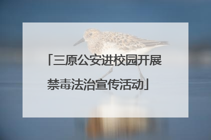 三原公安进校园开展禁毒法治宣传活动