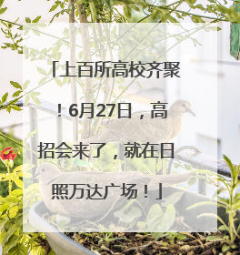上百所高校齐聚！6月27日，高招会来了，就在日照万达广场！