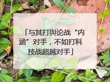 与其打舆论战“内涵”对手，不如打科技战超越对手