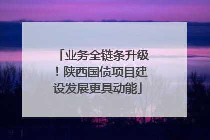 业务全链条升级！陕西国债项目建设发展更具动能