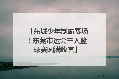 东城少年制霸赛场！东莞市运会三人篮球赛圆满收官