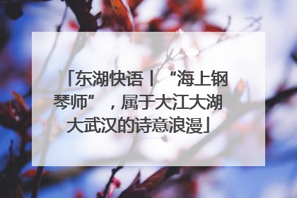 东湖快语丨“海上钢琴师”，属于大江大湖大武汉的诗意浪漫