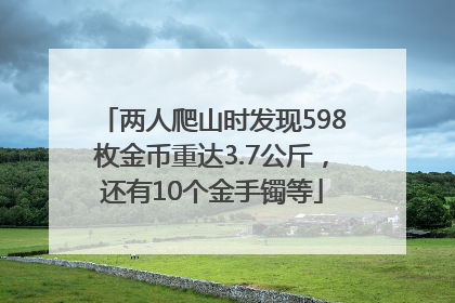 两人爬山时发现598枚金币重达3.7公斤，还有10个金手镯等