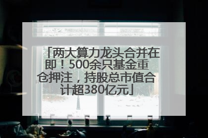 两大算力龙头合并在即！500余只基金重仓押注，持股总市值合计超380亿元