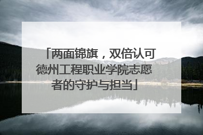 两面锦旗，双倍认可德州工程职业学院志愿者的守护与担当