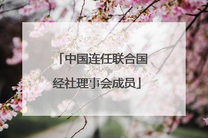 中国连任联合国经社理事会成员