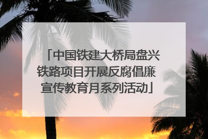 中国铁建大桥局盘兴铁路项目开展反腐倡廉宣传教育月系列活动