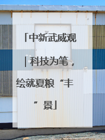 中新武威观｜科技为笔，绘就夏粮“丰”景
