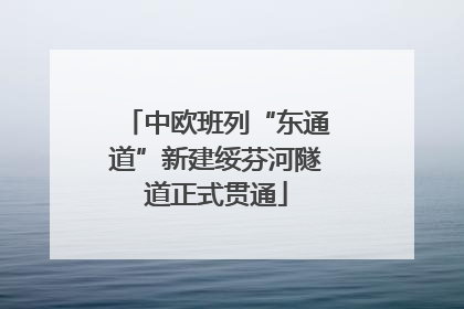 中欧班列“东通道”新建绥芬河隧道正式贯通