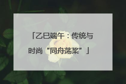 乙巳端午：传统与时尚“同舟荡桨”