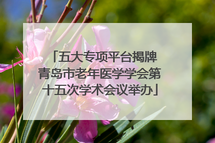 五大专项平台揭牌 青岛市老年医学学会第十五次学术会议举办