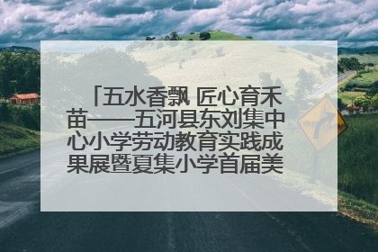 五水香飘 匠心育禾苗——五河县东刘集中心小学劳动教育实践成果展暨夏集小学首届美食节盛大举行