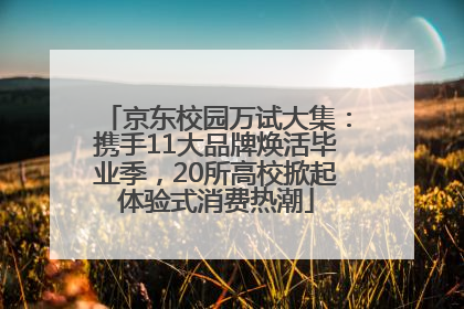 京东校园万试大集：携手11大品牌焕活毕业季，20所高校掀起体验式消费热潮