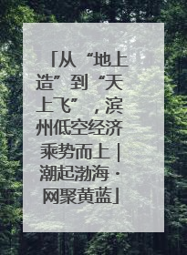 从“地上造”到“天上飞”，滨州低空经济乘势而上｜潮起渤海・网聚黄蓝