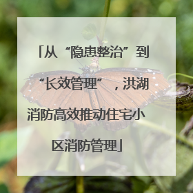 从“隐患整治”到“长效管理”，洪湖消防高效推动住宅小区消防管理