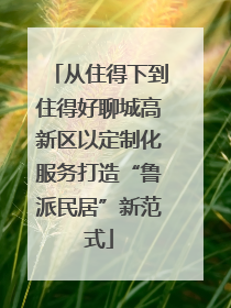 从住得下到住得好聊城高新区以定制化服务打造“鲁派民居”新范式
